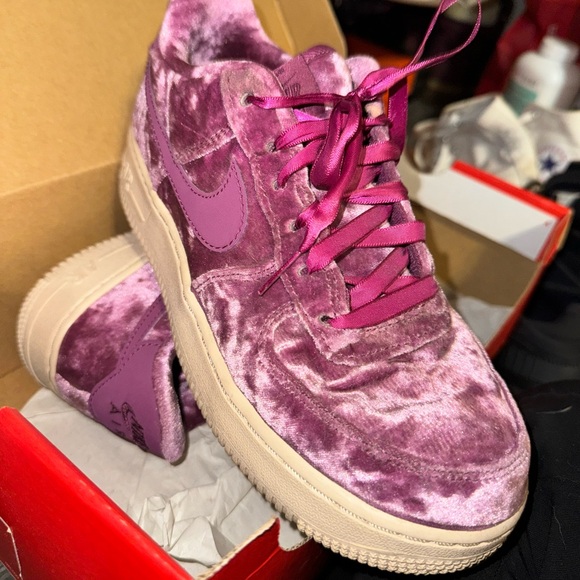 Velvet Air Force 1s - Picture 2 of 4